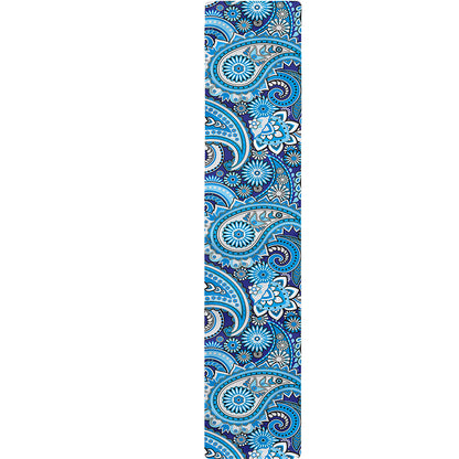Blue Paisley Pattern Print Table Runner