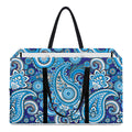 Blue Paisley Pattern Print Utility Tote Bag