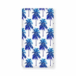 Blue Palm Tree Pattern Print Baby Crib Sheet