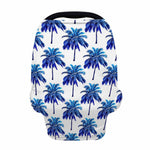 Blue Palm Tree Pattern Print Baby Seat Cover