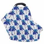 Blue Palm Tree Pattern Print Baby Seat Cover