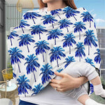 Blue Palm Tree Pattern Print Baby Seat Cover