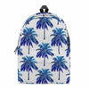 Blue Palm Tree Pattern Print Backpack