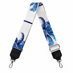 Blue Palm Tree Pattern Print Bag Strap