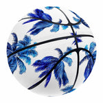 Blue Palm Tree Pattern Print Basketball