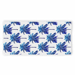 Blue Palm Tree Pattern Print Beach Towel