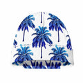 Blue Palm Tree Pattern Print Beanie