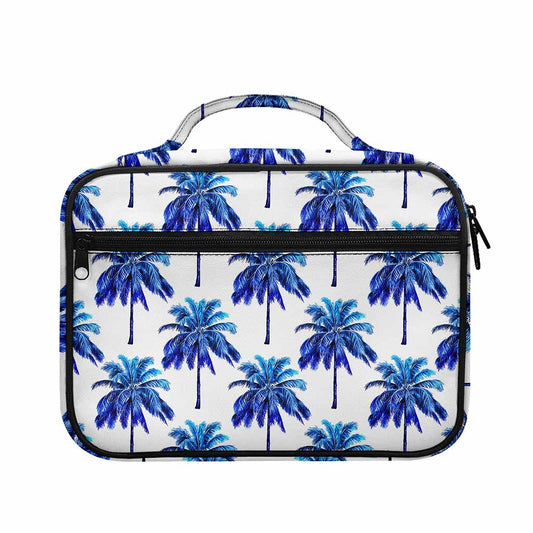 Blue Palm Tree Pattern Print Briefcase Bible Bag