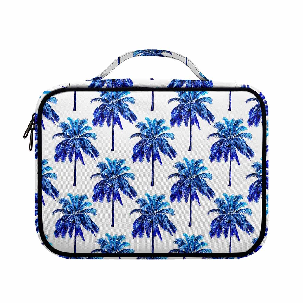 Blue Palm Tree Pattern Print Briefcase Bible Bag