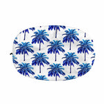 Blue Palm Tree Pattern Print Car Side Mirror Covers