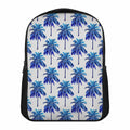 Blue Palm Tree Pattern Print Casual Backpack