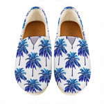Blue Palm Tree Pattern Print Casual Shoes