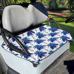 Blue Palm Tree Pattern Print Golf Cart Seat Cover