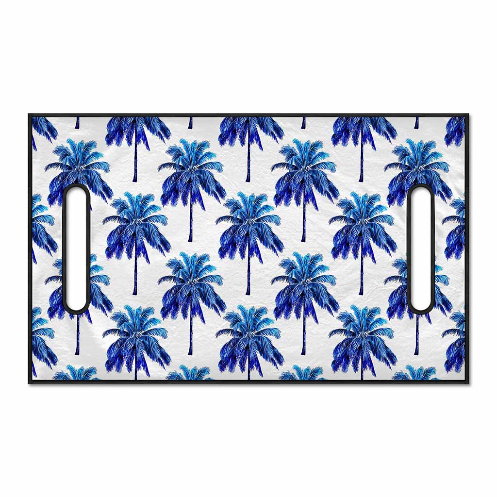 Blue Palm Tree Pattern Print Golf Cart Seat Cover