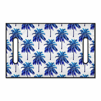 Blue Palm Tree Pattern Print Golf Cart Seat Cover