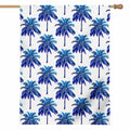 Blue Palm Tree Pattern Print House Flag