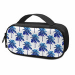 Blue Palm Tree Pattern Print Insulin Cooler Travel Case
