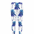 Blue Palm Tree Pattern Print Men's Leggings
