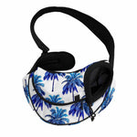 Blue Palm Tree Pattern Print Pet Sling Carrier