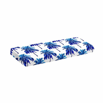 Blue Palm Tree Pattern Print Piano Keyboard Cover