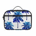 Blue Palm Tree Pattern Print Portable Lunch Bag