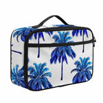 Blue Palm Tree Pattern Print Portable Lunch Bag