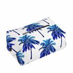 Blue Palm Tree Pattern Print Rectangle Tissue Box Cover