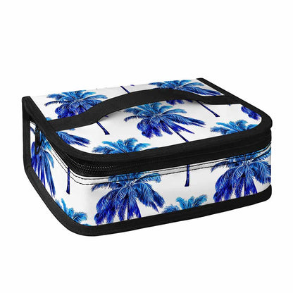 Blue Palm Tree Pattern Print Small Lunch Bag