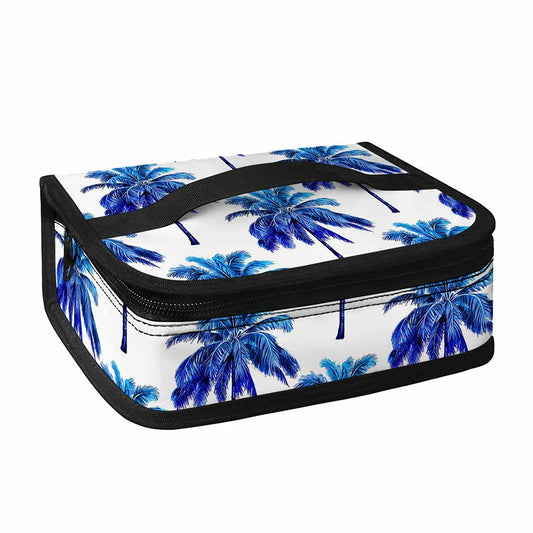 Blue Palm Tree Pattern Print Small Lunch Bag
