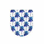 Blue Palm Tree Pattern Print Toilet Lid Cover