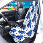 Blue Palm Tree Pattern Print Waterproof Car Seat Cover