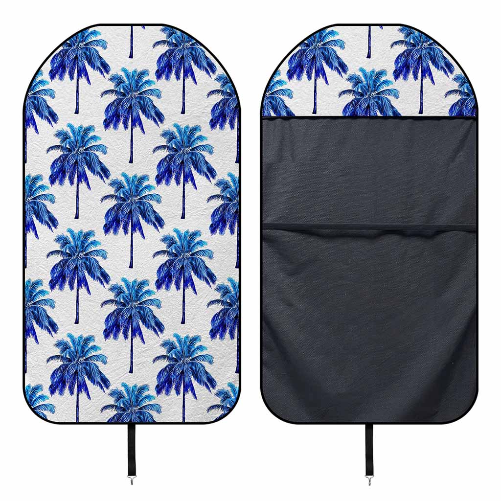 Blue Palm Tree Pattern Print Waterproof Car Seat Cover
