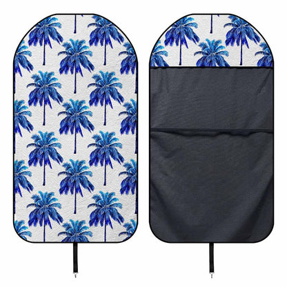 Blue Palm Tree Pattern Print Waterproof Car Seat Cover
