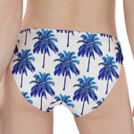 Blue Palm Tree Pattern Print Women's Panties