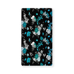 Blue Peony And Grey Rose Floral Print Baby Crib Sheet