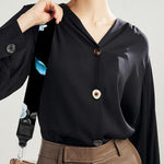 Blue Peony And Grey Rose Floral Print Bag Strap