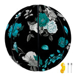 Blue Peony And Grey Rose Floral Print Basketball