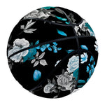 Blue Peony And Grey Rose Floral Print Basketball