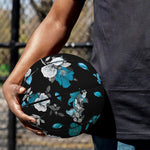 Blue Peony And Grey Rose Floral Print Basketball