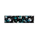 Blue Peony And Grey Rose Floral Print Bed Runner