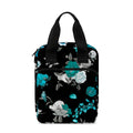 Blue Peony And Grey Rose Floral Print Bible Tote Bag