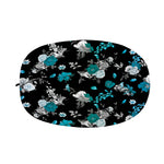 Blue Peony And Grey Rose Floral Print Car Side Mirror Covers