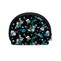 Blue Peony And Grey Rose Floral Print Coin Purse