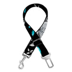 Blue Peony And Grey Rose Floral Print Dog Seat Belt