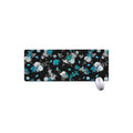 Blue Peony And Grey Rose Floral Print Extended Mouse Pad