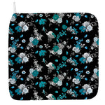 Blue Peony And Grey Rose Floral Print Hand Towel