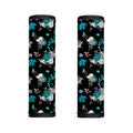 Blue Peony And Grey Rose Floral Print Handle Covers