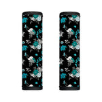 Blue Peony And Grey Rose Floral Print Handle Covers