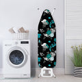 Blue Peony And Grey Rose Floral Print Ironing Board Cover