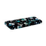 Blue Peony And Grey Rose Floral Print Piano Keyboard Cover